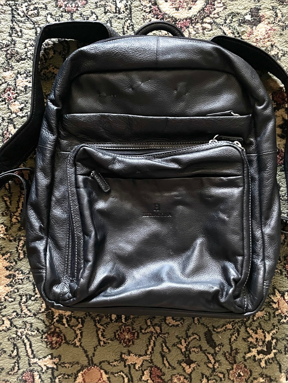 Hexagona Paris Leather Travel Backback